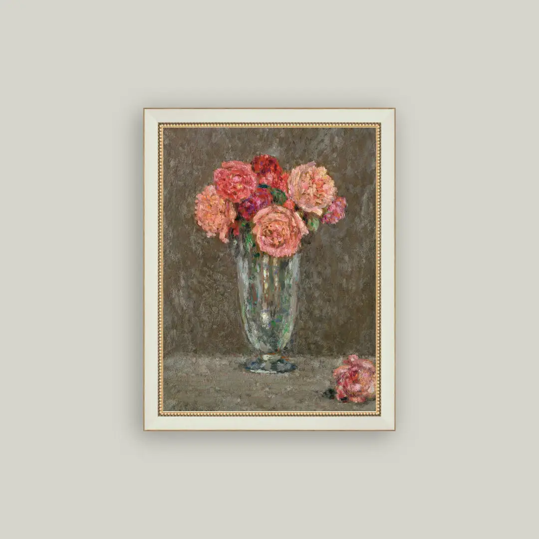 Vase of Roses Framed Art