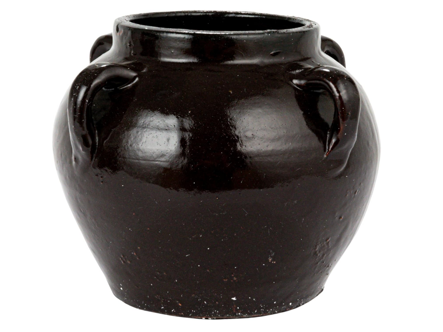 Glazed Four Handle Pot