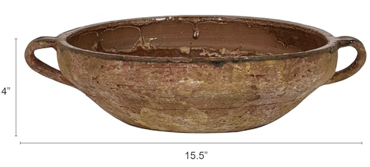 Terra Cotta Glazed Bowl