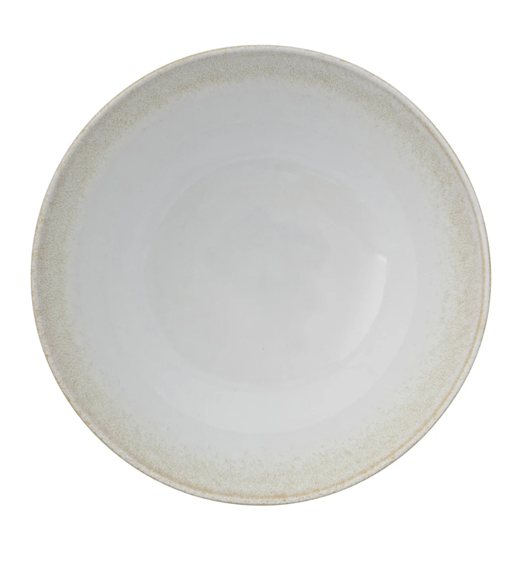 Cream Glazed Pedestal Bowl