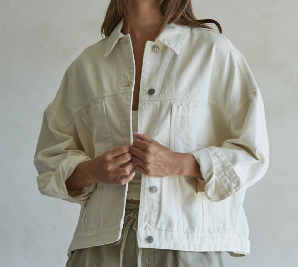 Layla Cream Denim Jacket