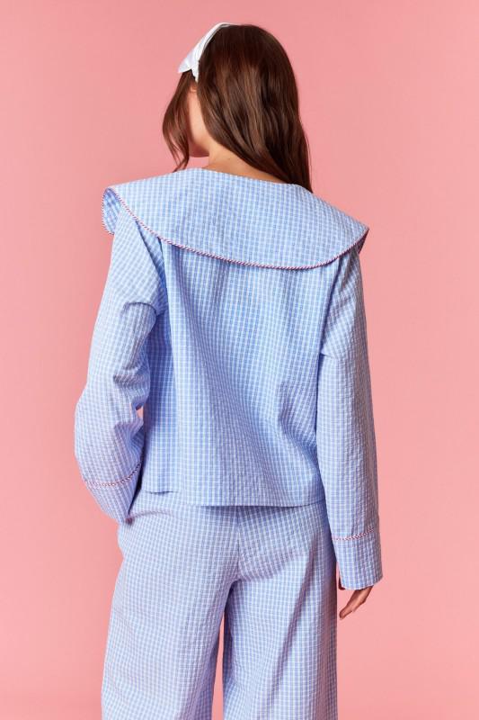 Blue Gingham PJ Set