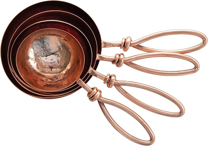 Hammered Steel Scoops, Copper