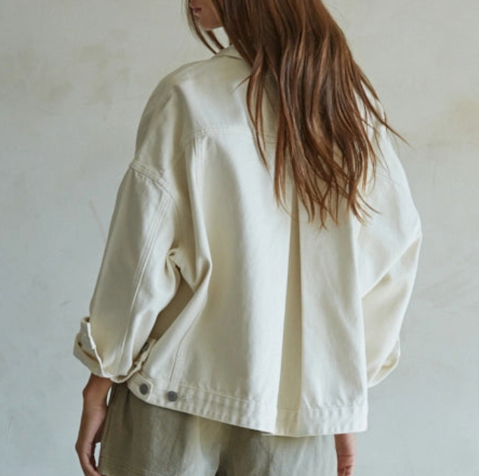 Layla Cream Denim Jacket