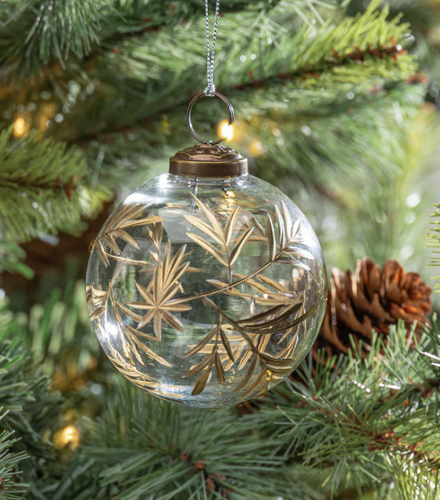 Etched Vintage Fir Ornament