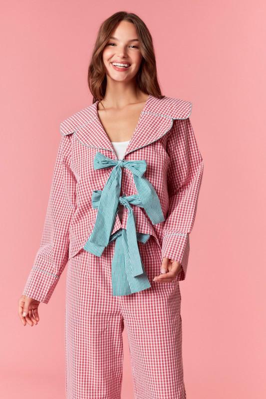 Gingham Christmas PJ Set