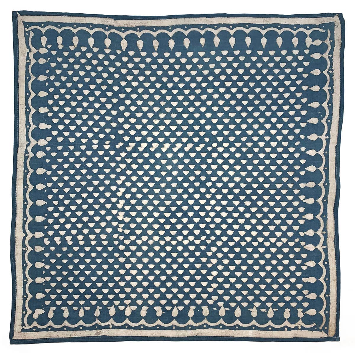 Dark Indigo Block Printed Bandana