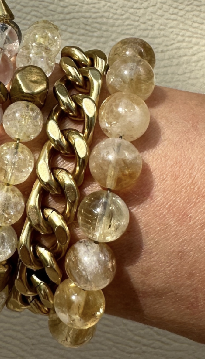 Citrine + Brass Bracelet