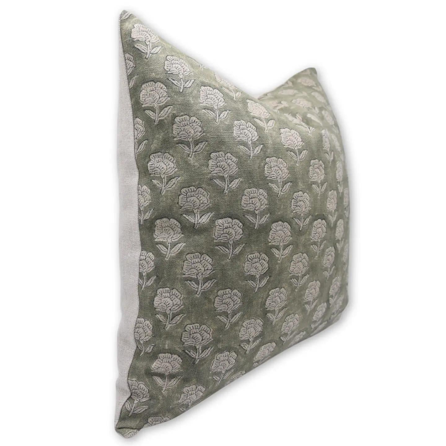 Sage Blossom Pillow - 24"