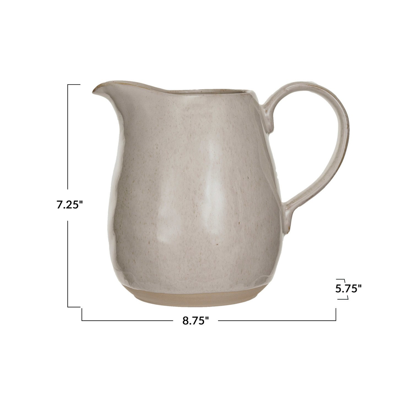 Glazed Stoneware Pitcher