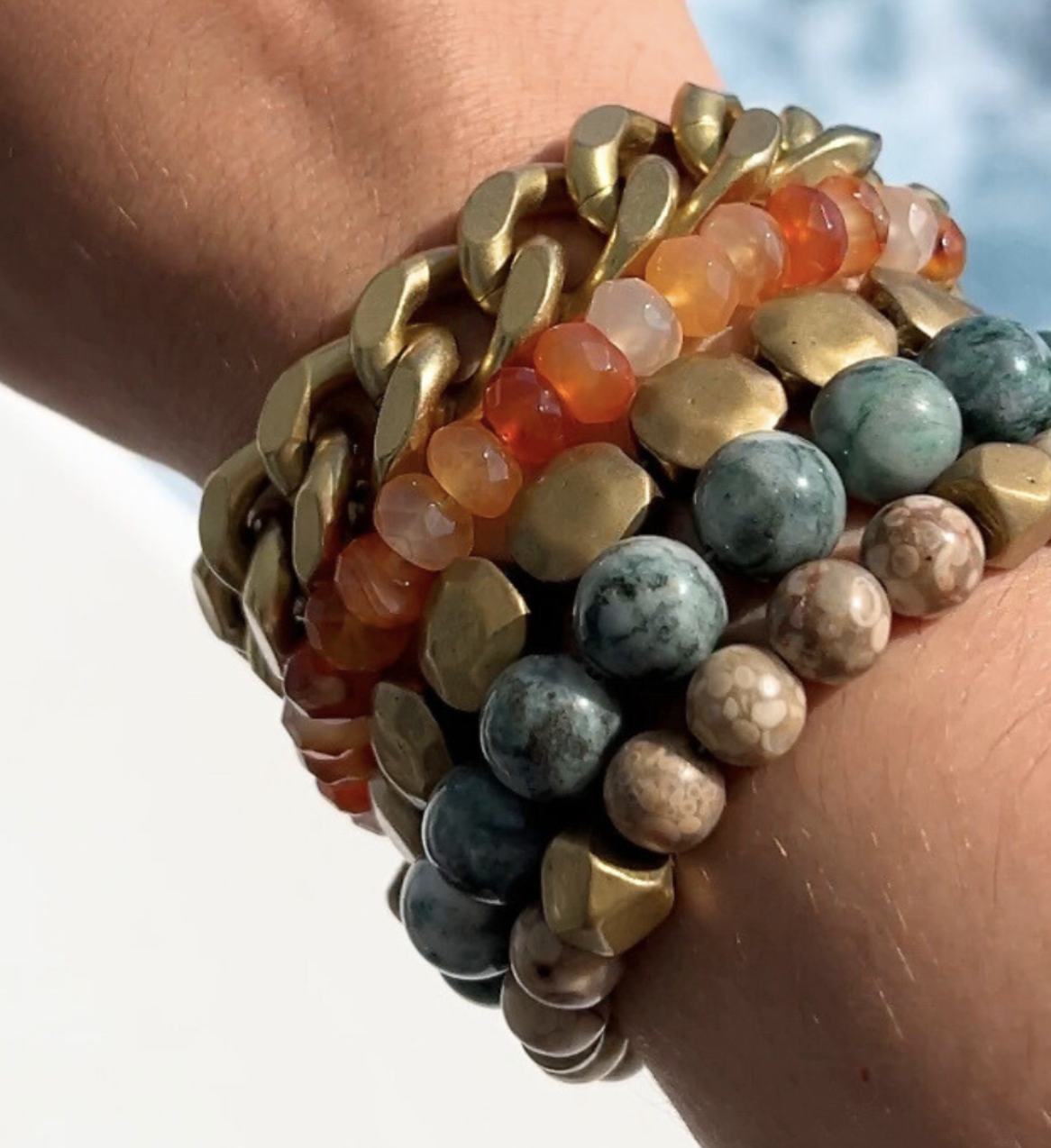 Crinoid Fossil Bracelet