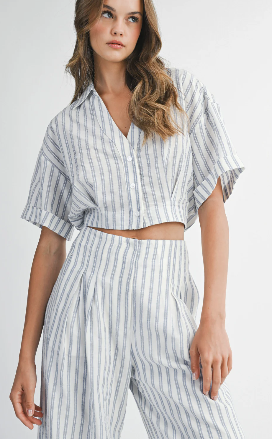 Blue Pinstripe Set