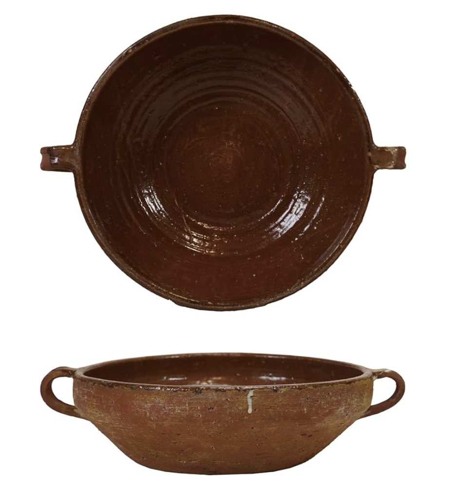 Terra Cotta Glazed Bowl