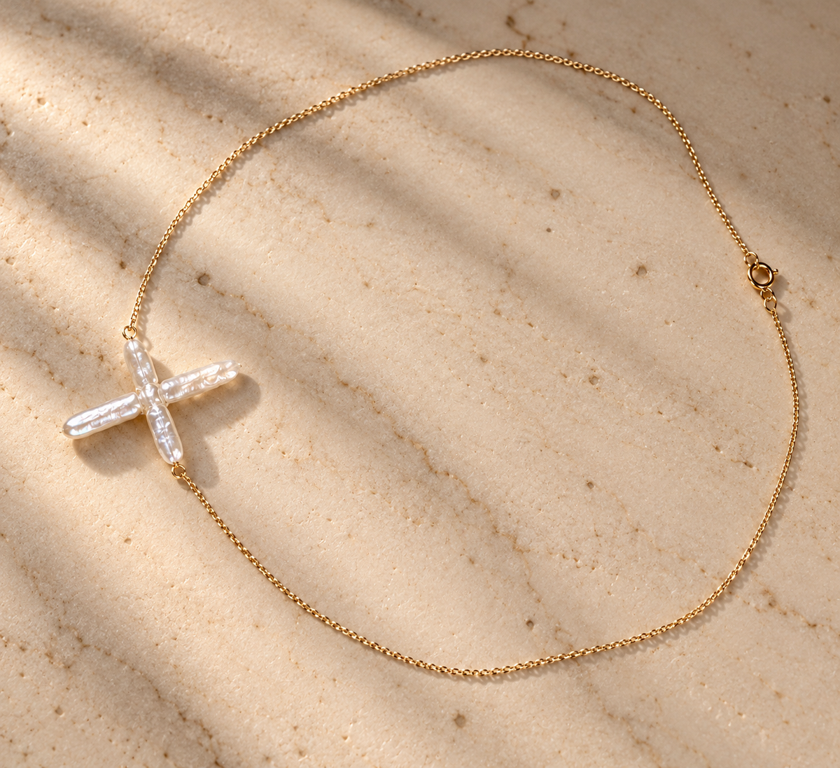 Pearl Cross Necklace