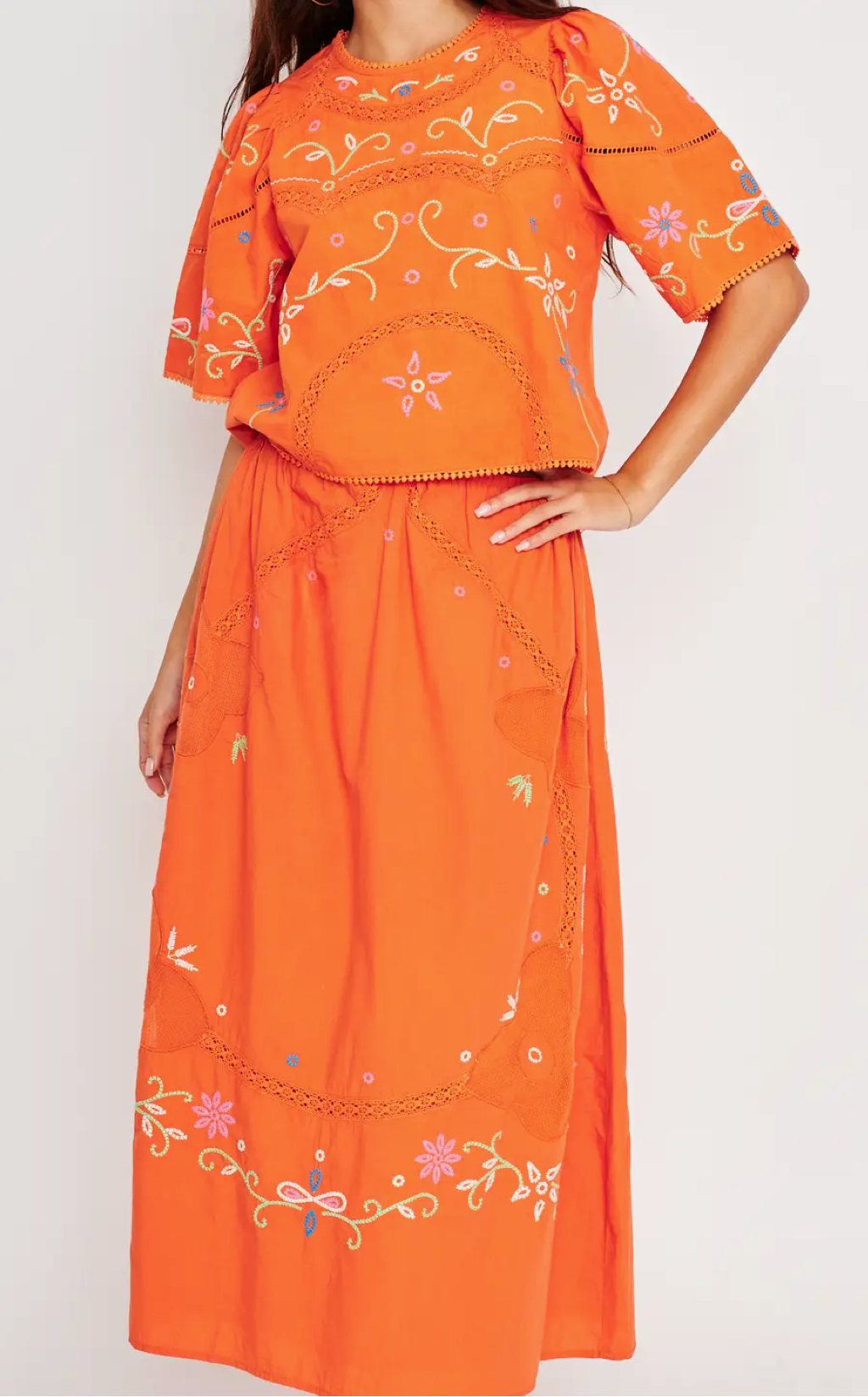 Sunset Embroidered Skirt