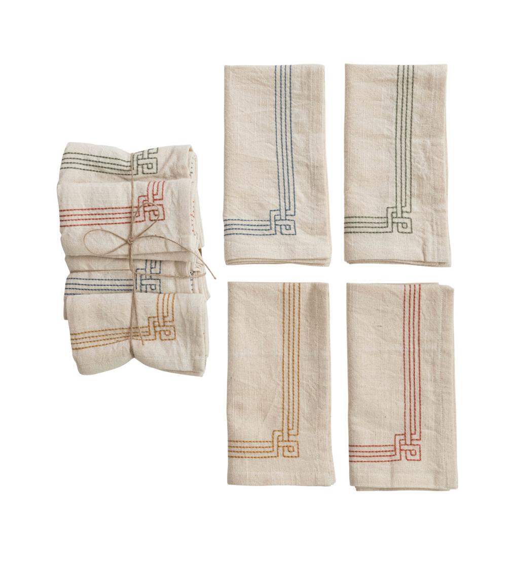 Cotton Napkin | Colored Stitch