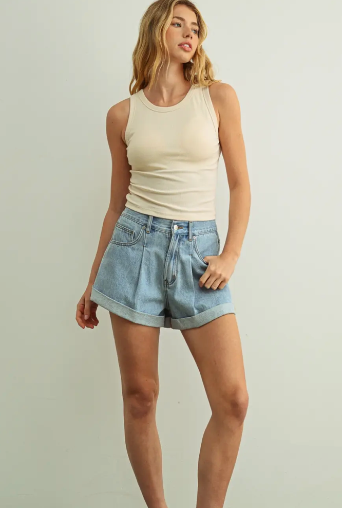 Sleeveless Ribbed Top