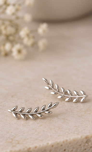 Sterling Silver Feather | Ear Climber