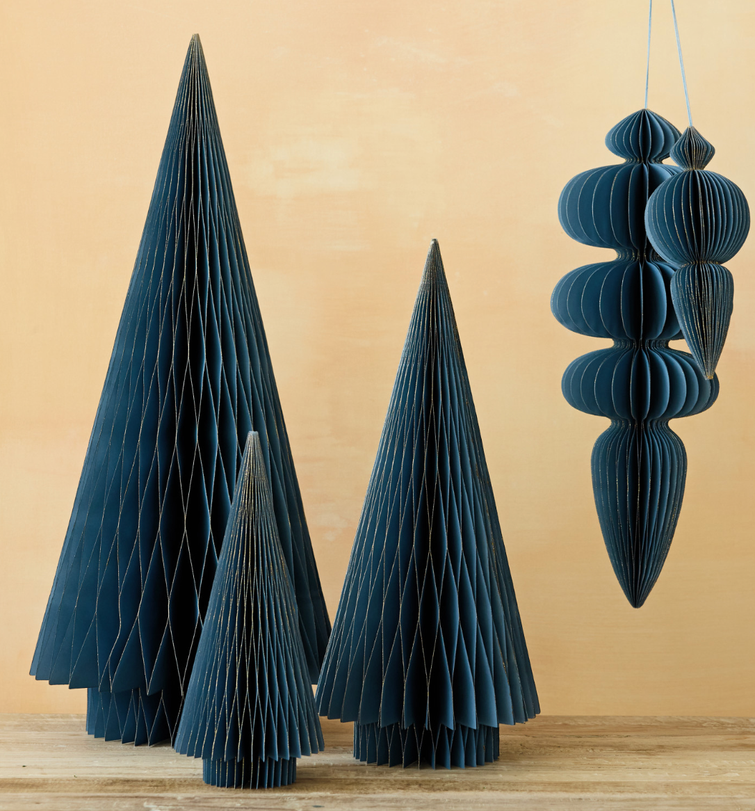 Honeycomb Tree | Gold Glitter Blue