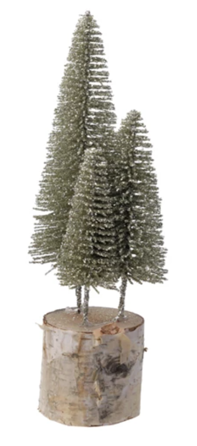 Glittered Bottle Brush Tree