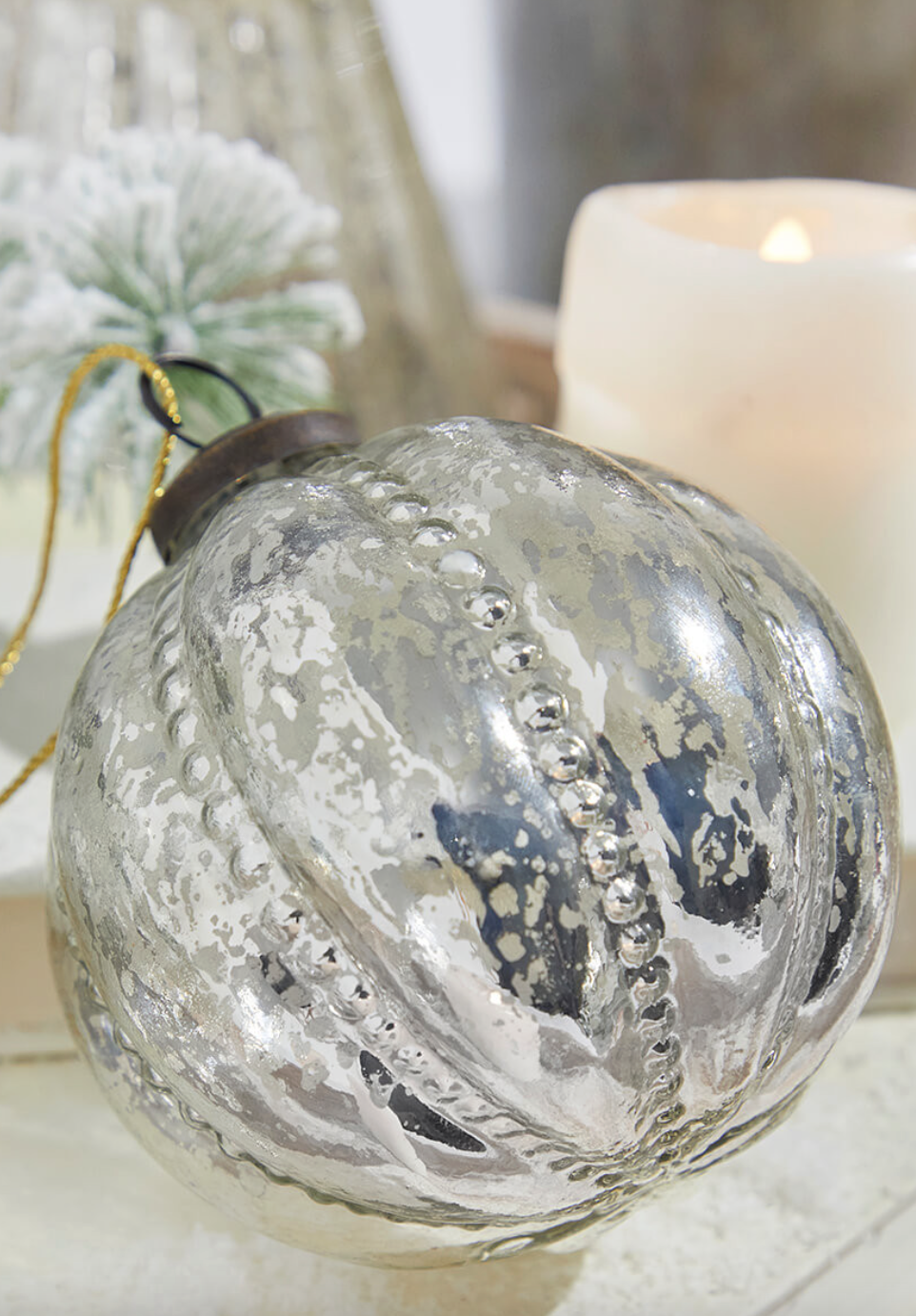 4" Beaded Mercury Ornament