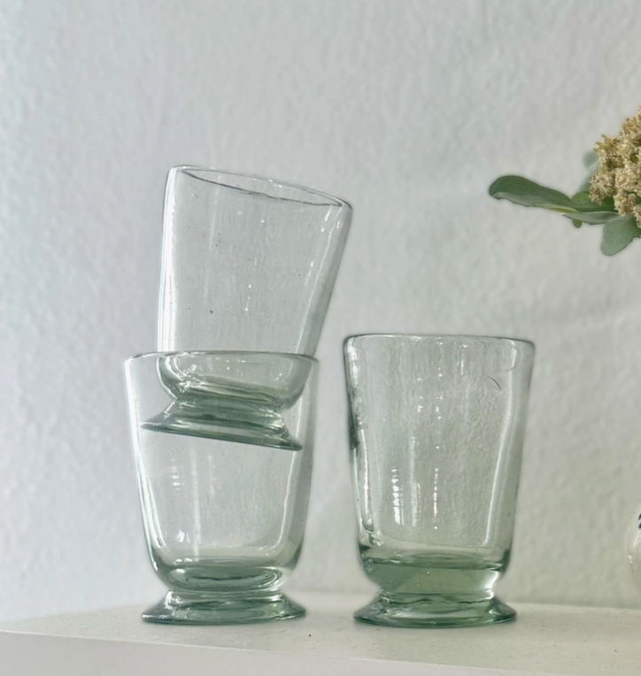 Handblown Footed Glass