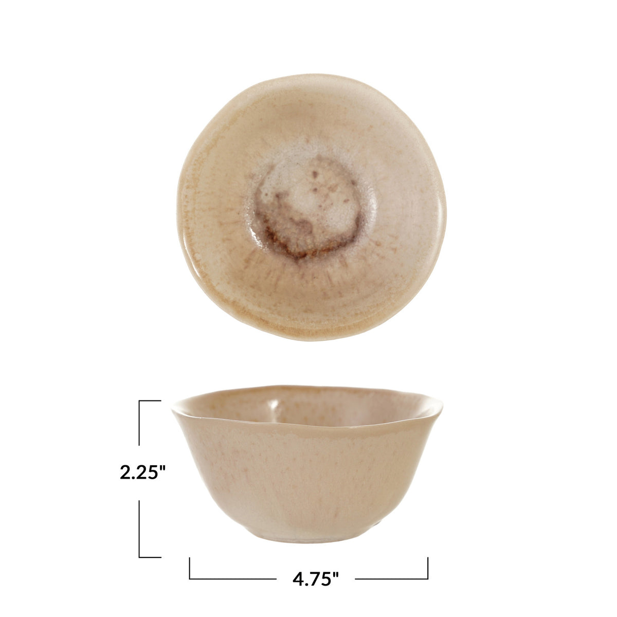 Cream Crackle Bowl
