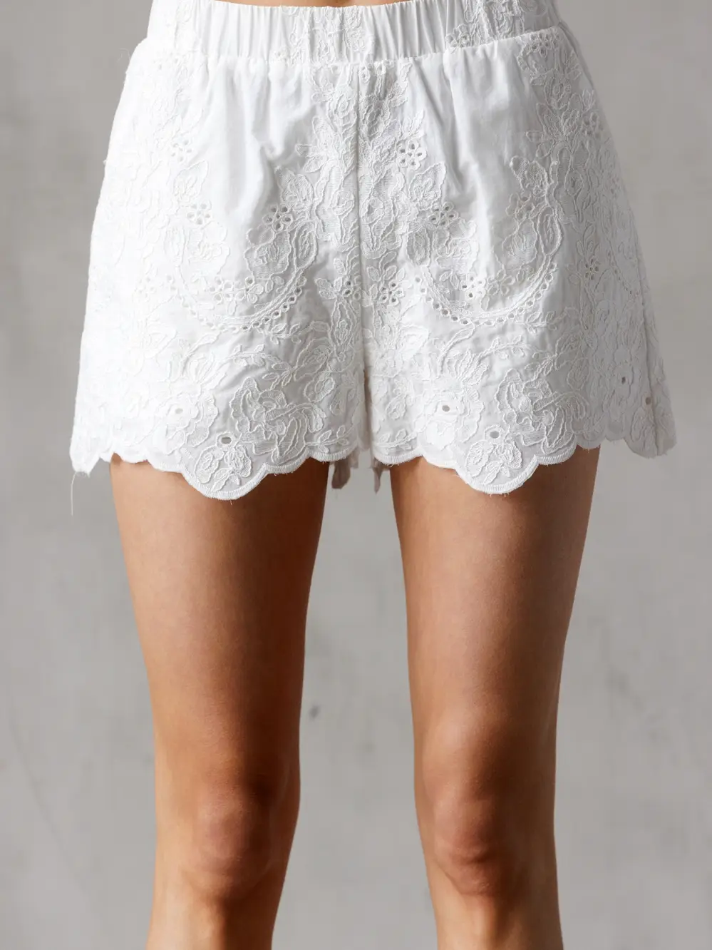 Eyelet Floral Shorts