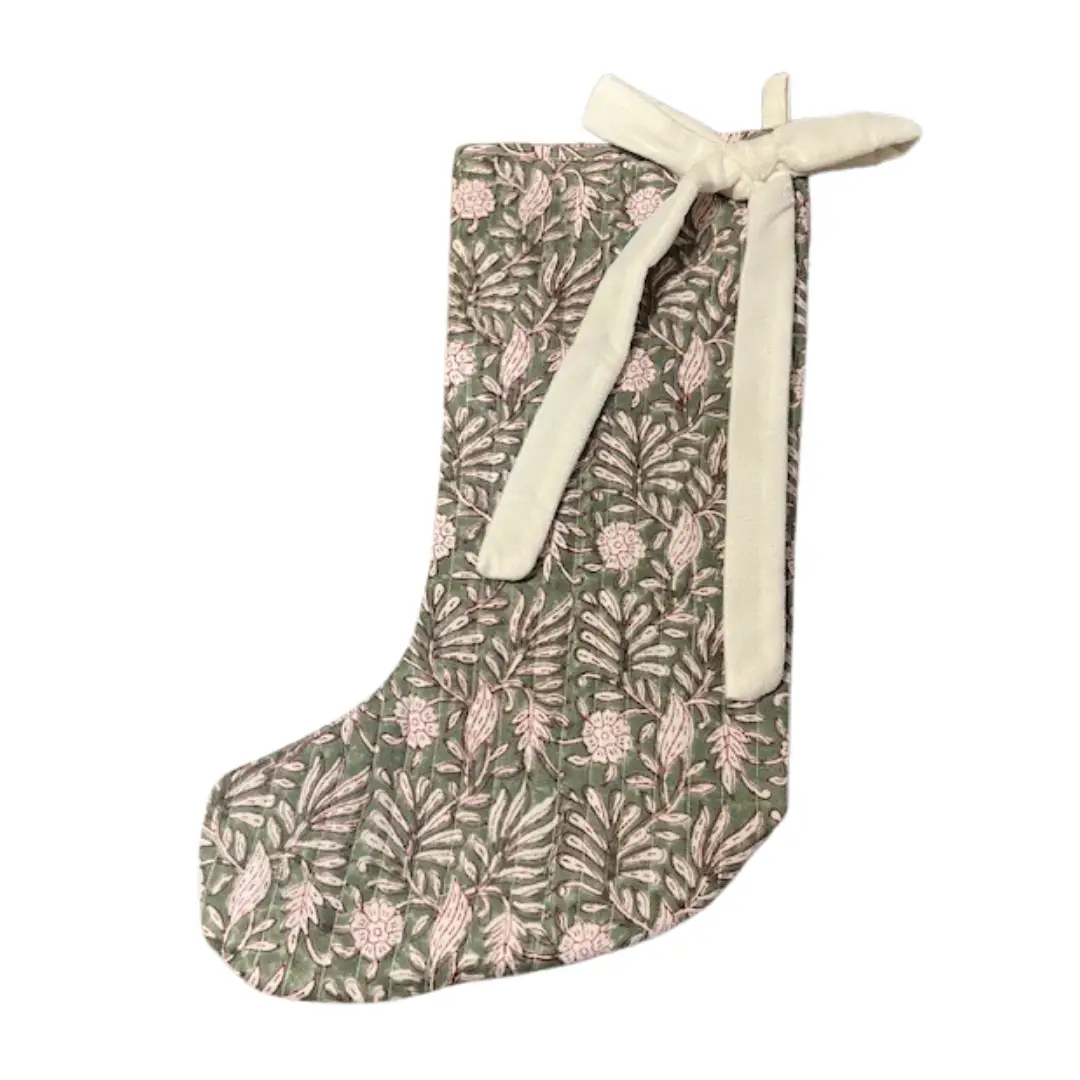 Ivory + Sage Stocking