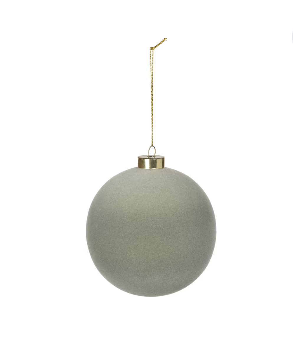 Flocked Ball Ornament