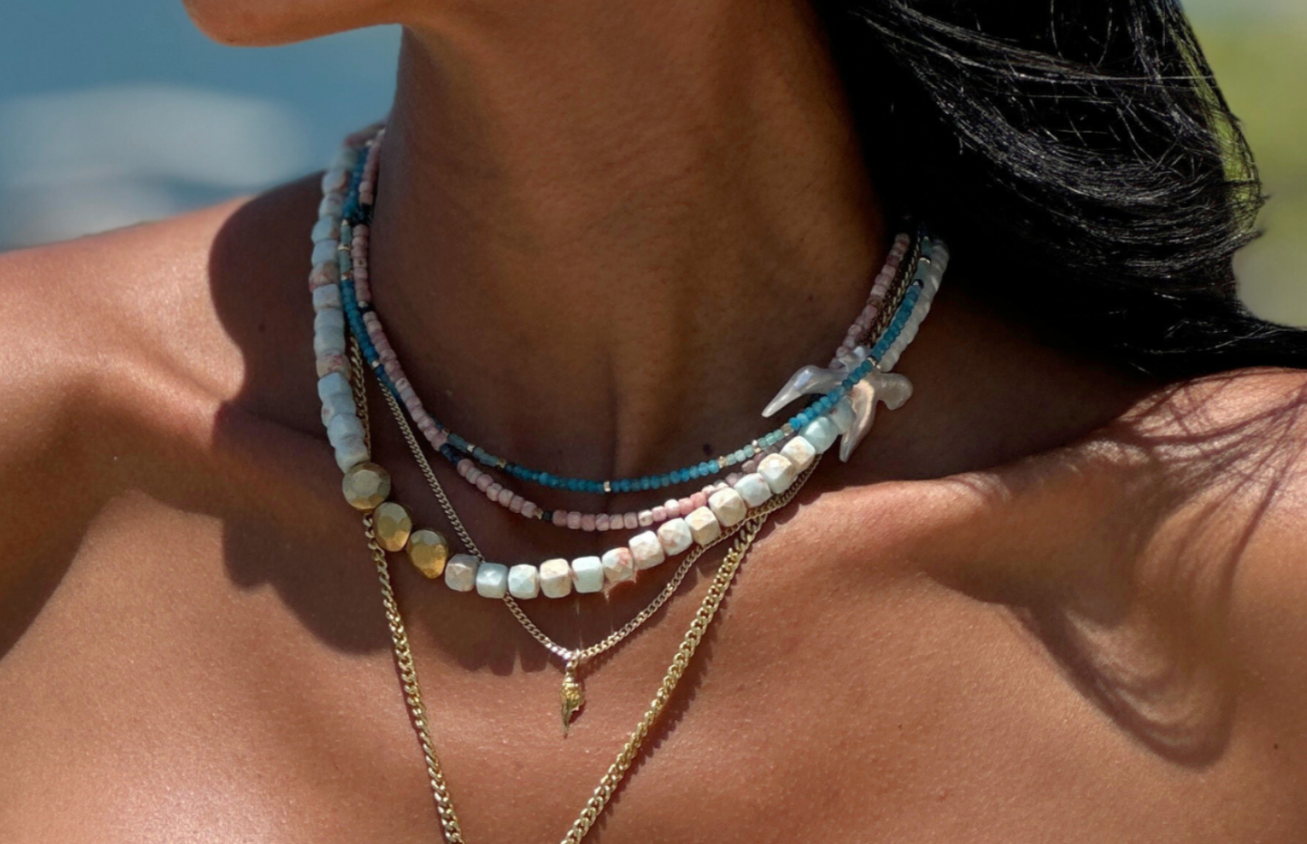 Aqua Terra Jasper + Pearl Necklace