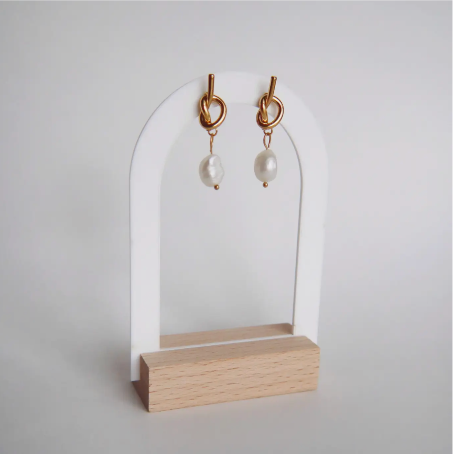 Knotted Pearl Earrings