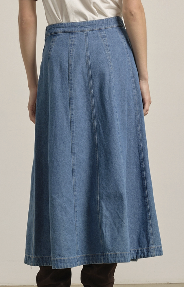 High Waisted Denim Skirt