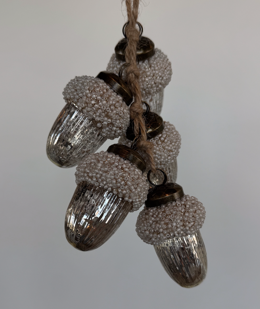 Mercury Glass Acorn Cluster