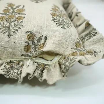 Fabled Flax Ruffle Pillow - 18"