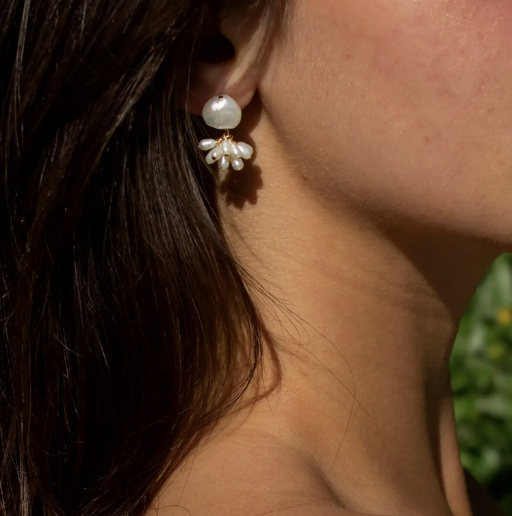 Fleurette Pearl Earrings
