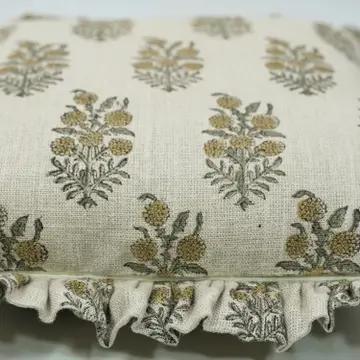 Fabled Flax Ruffle Pillow - 18"