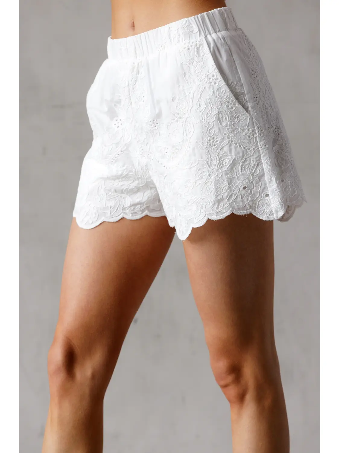 Eyelet Floral Shorts
