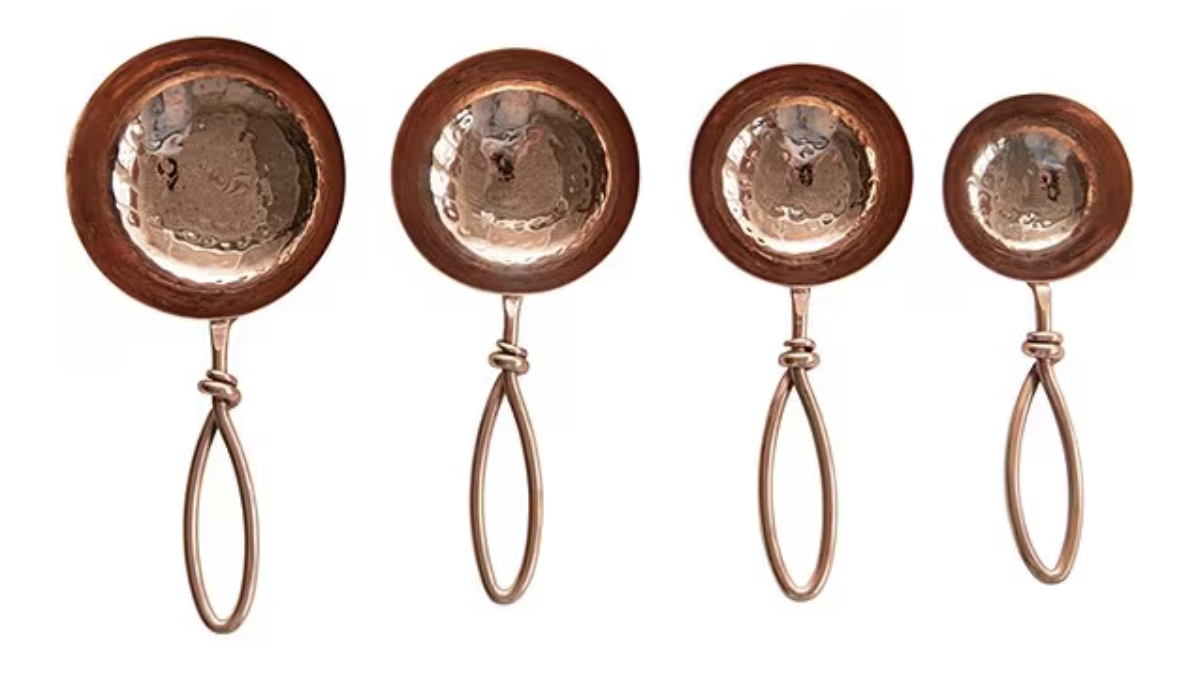 Hammered Steel Scoops, Copper