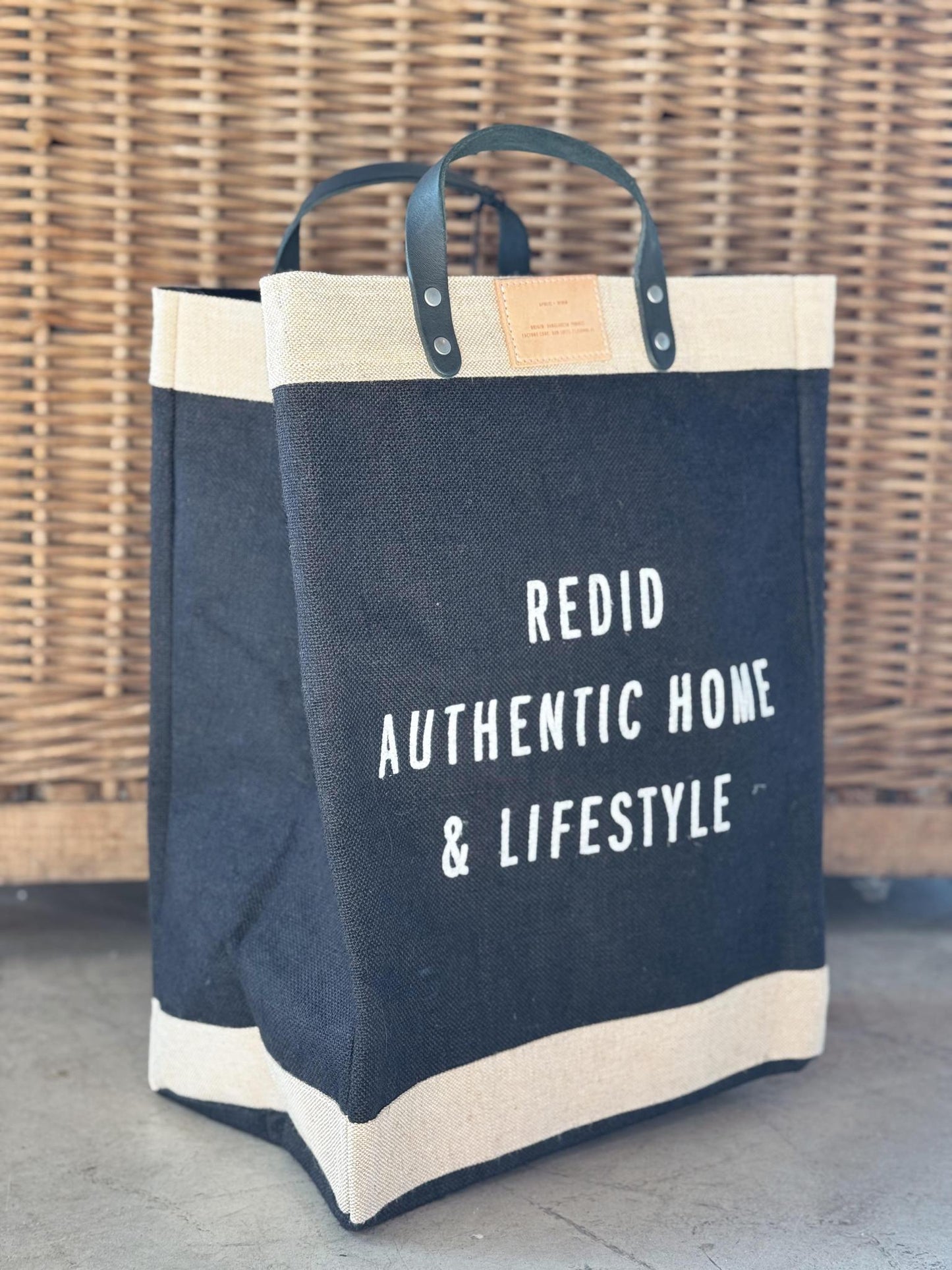 Redid Burlap Market Bag