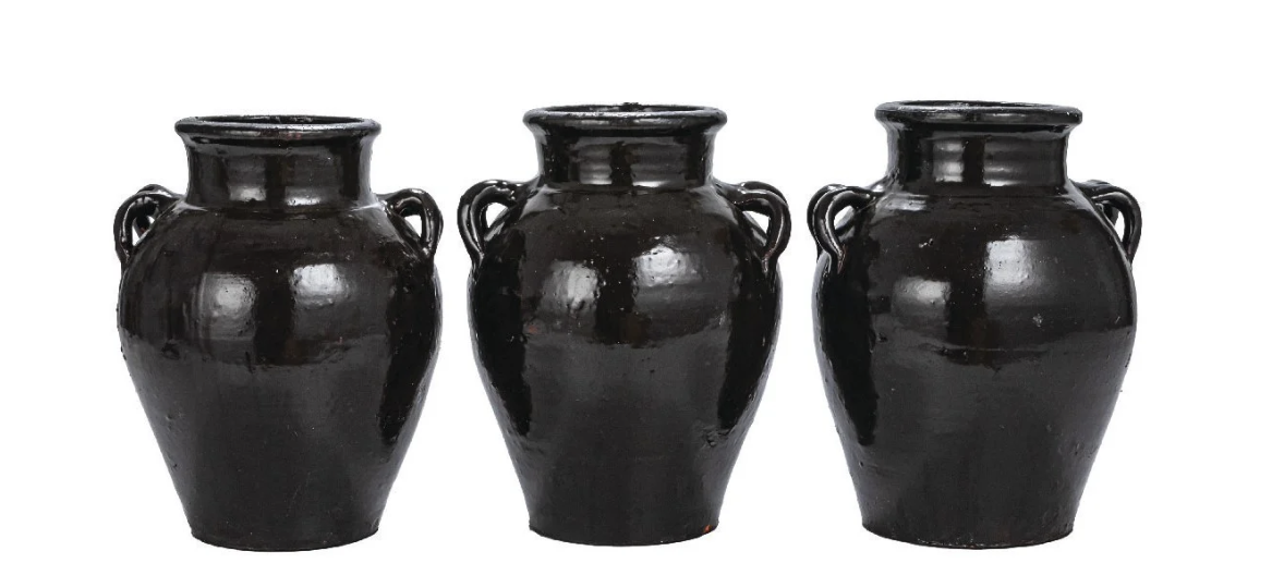 Glazed Two Handle Pot