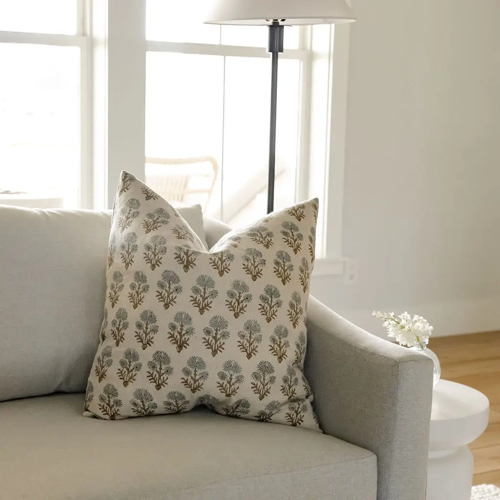 Indigo Bloom Pillow 22"