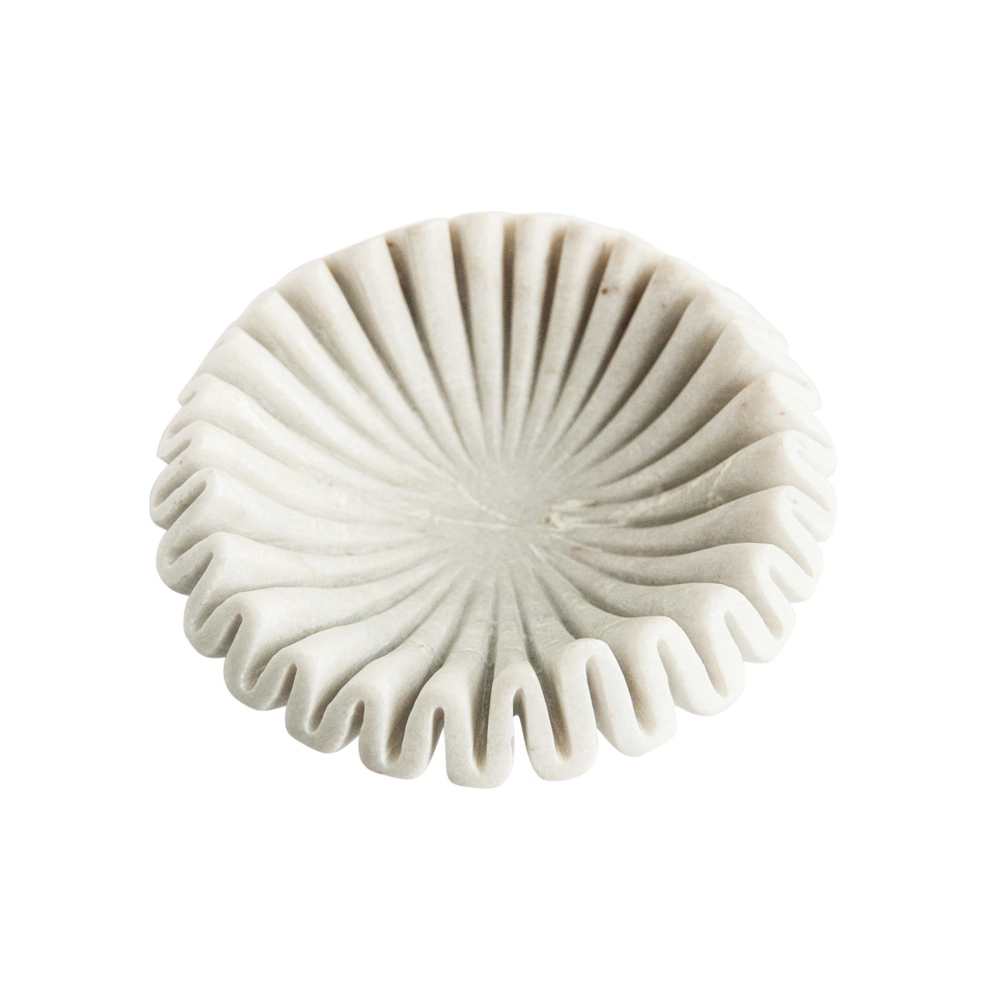 Small Marble Fluted Dish