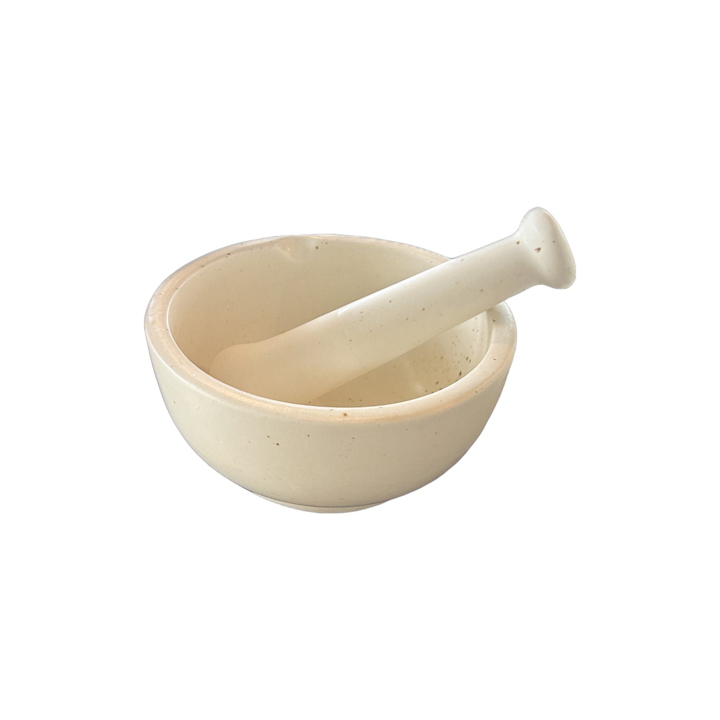 Stoneware Mortar + Pestal