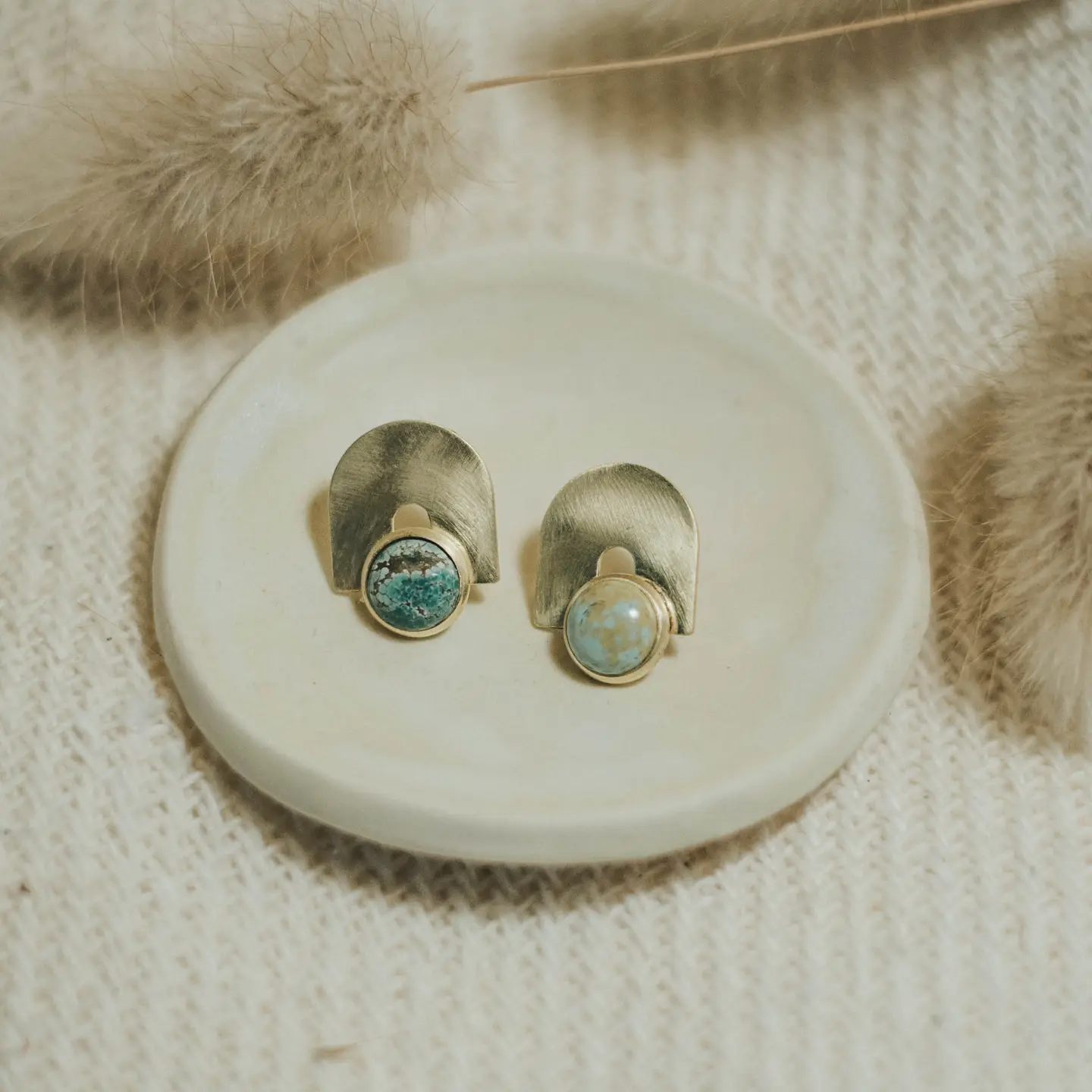 Bali Turquoise Stud Earrings