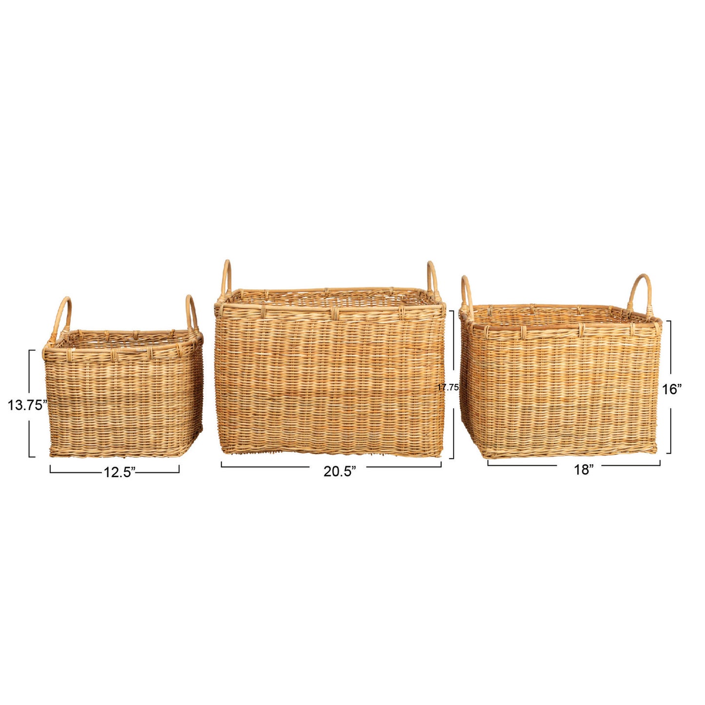 Square Rattan Basket