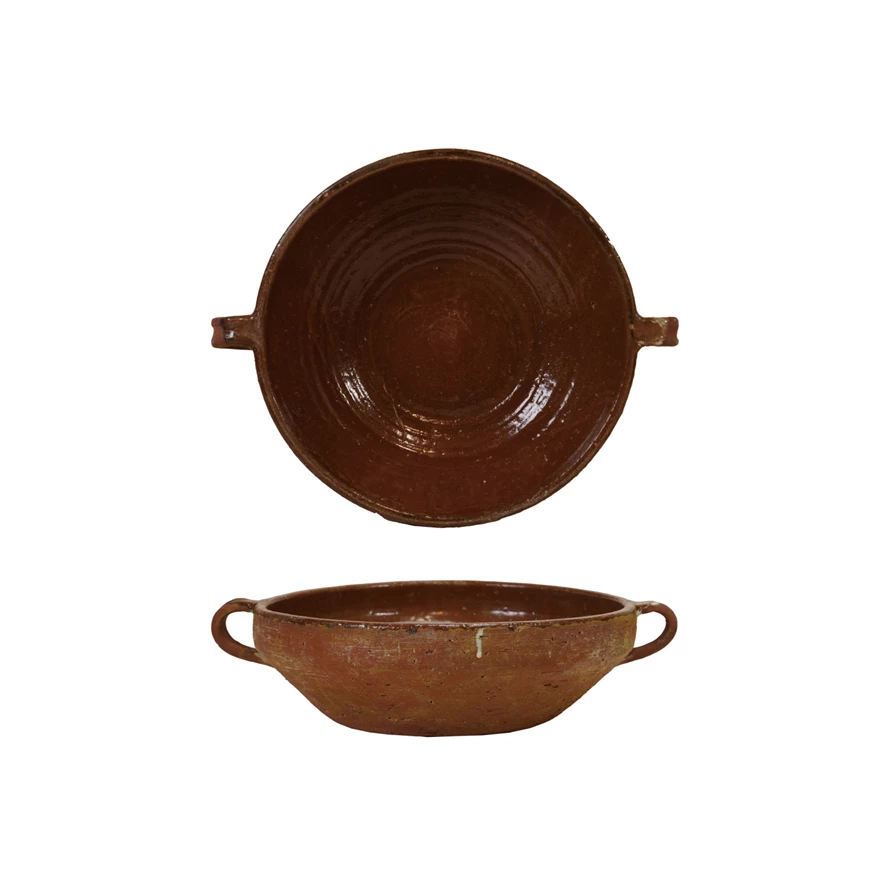Terra Cotta Glazed Bowl