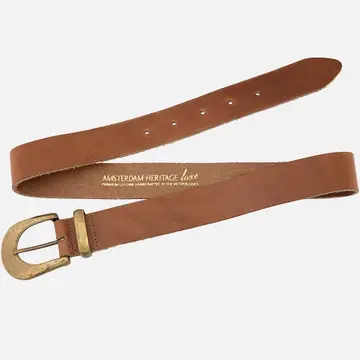 Belt - Camel, Gold Buckle