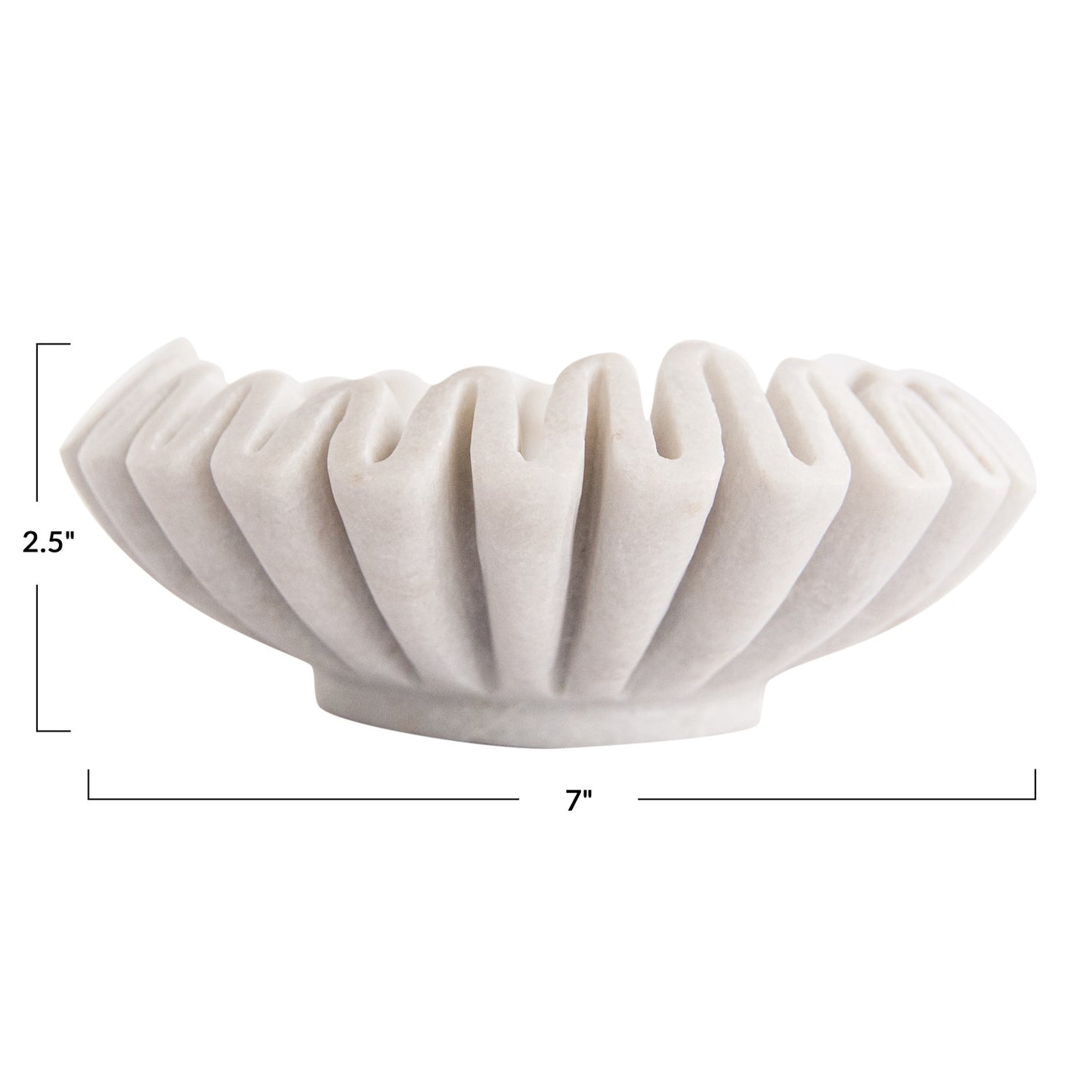 Small Marble Fluted Dish