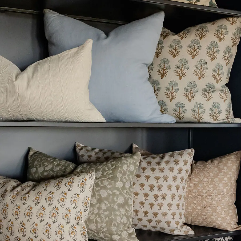 Indigo Bloom Pillow 22"